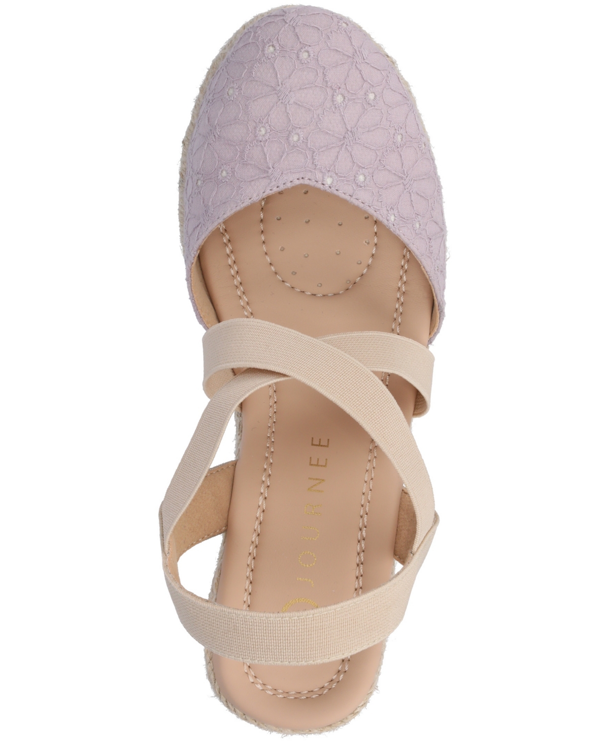 Shop Journee Collection Women's Ashlee Espadrille Platform Wedge Sandals In Lilac