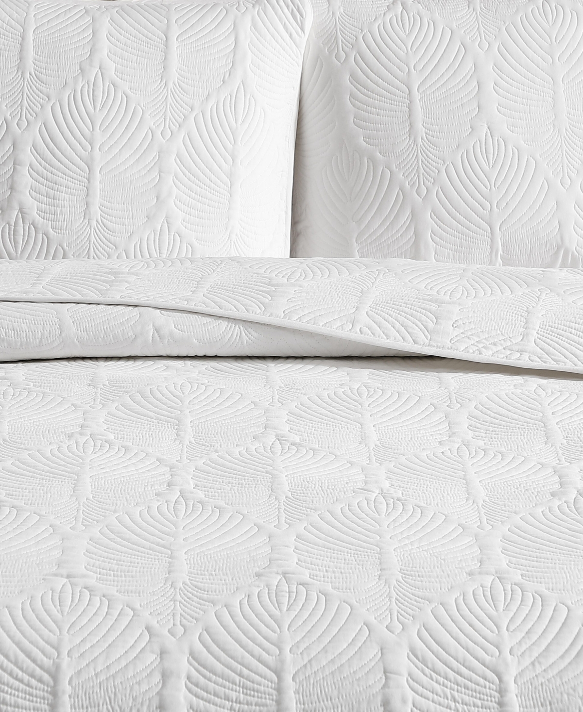 Tommy Bahama Line Palm Cotton Reversible 3-Pc. Quilt Set