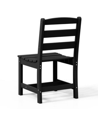 Outdoor HDPE Patio Classic Armless Dining Side Chair