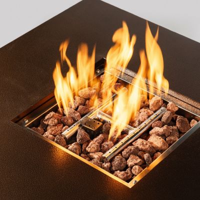 Streamdale 28IN Square fire pit table Propane Fire Table with Stainless steel lid