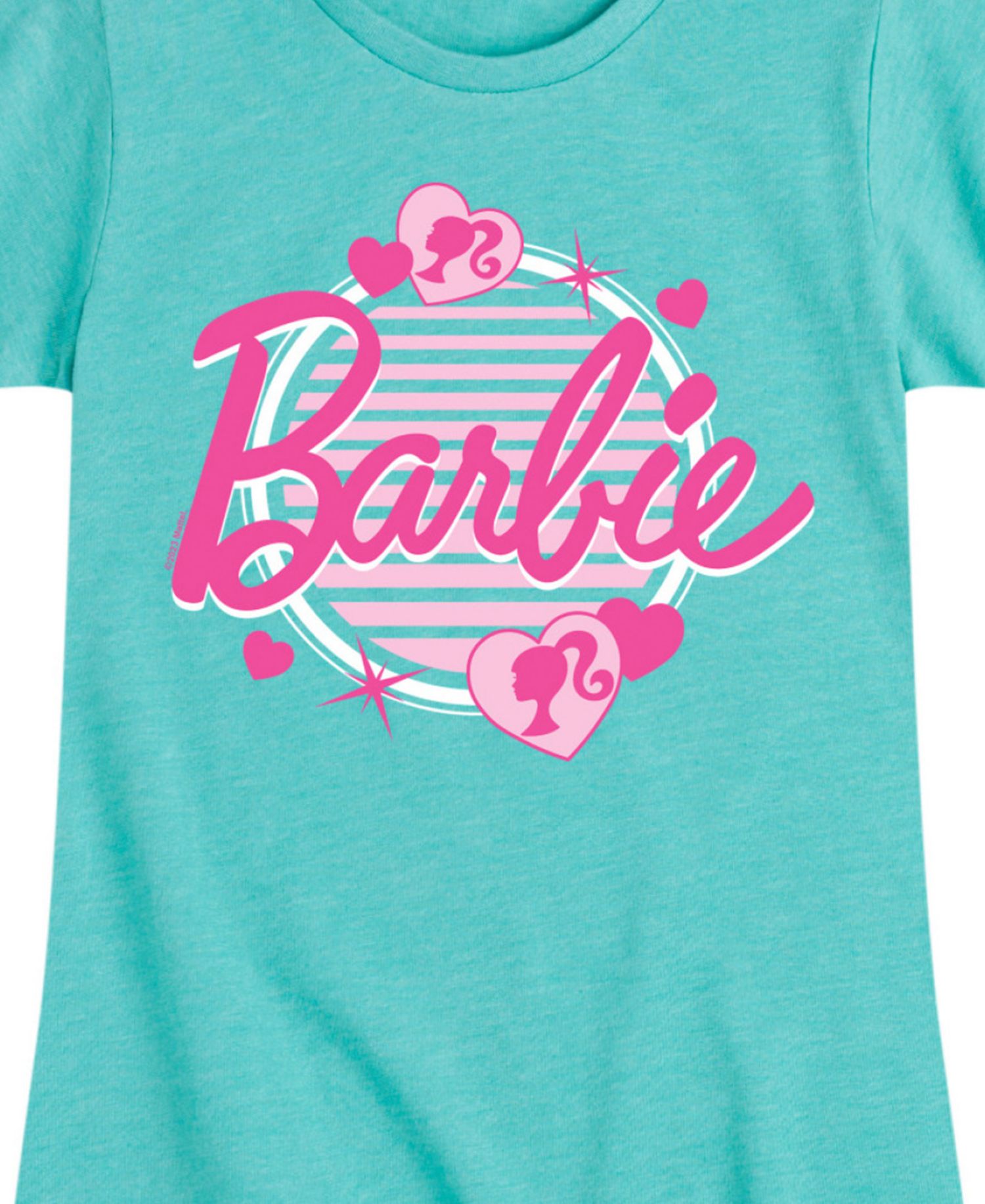 Big Girls Logo Hearts Graphic Short Sleeve T-Shirt