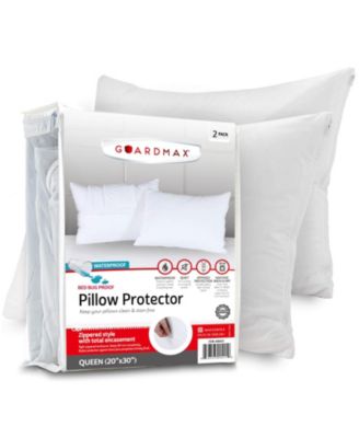 Guardmax Waterproof Zippered Pillow Protector  2 Pack