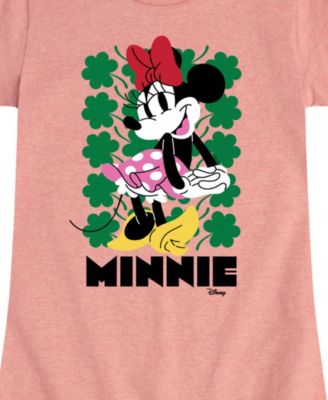 Big Girls Minnie St Patrick's Day Graphic Short Sleeve T-Shirt
