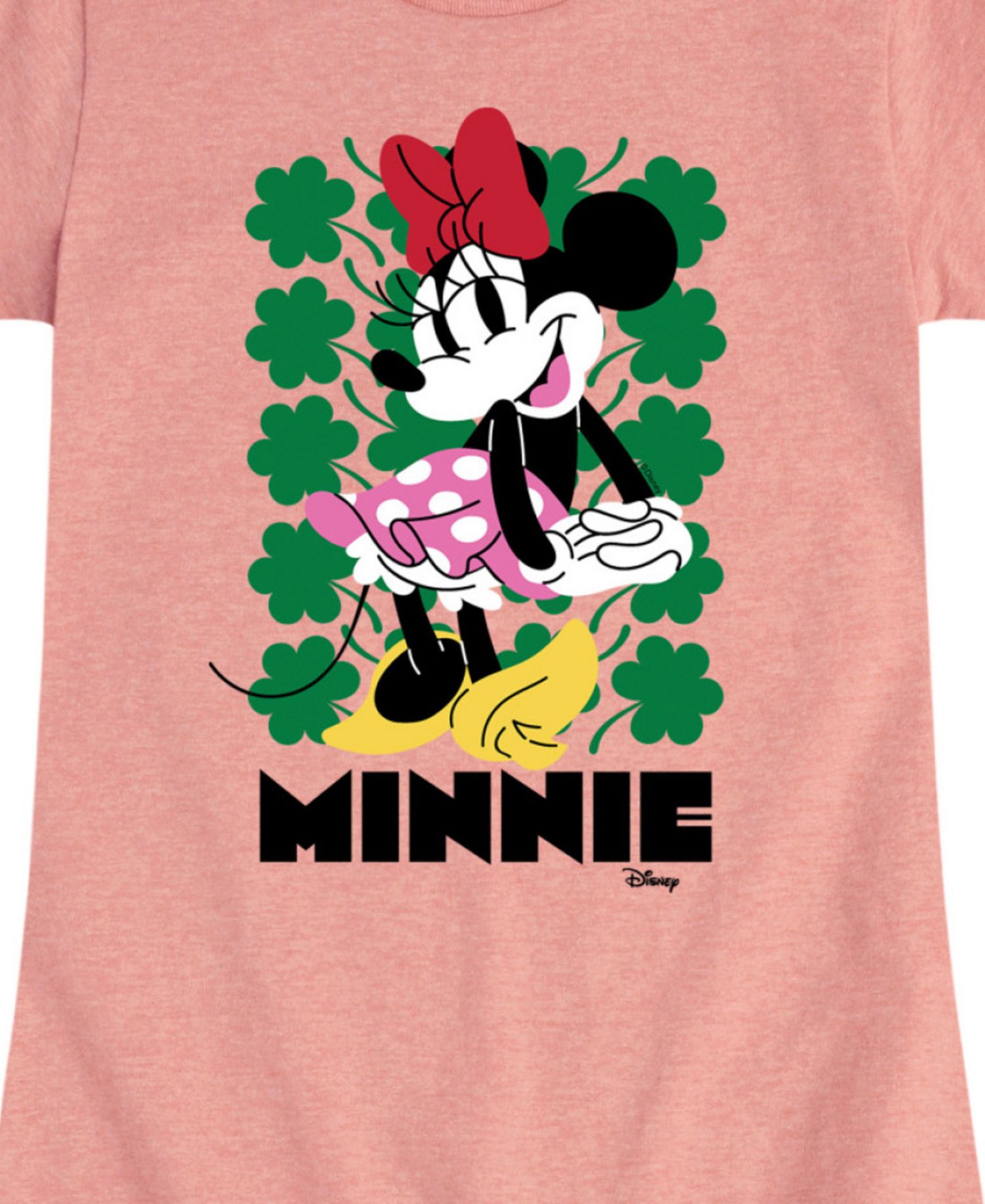 Big Girls Minnie St Patrick's Day Graphic Short Sleeve T-Shirt
