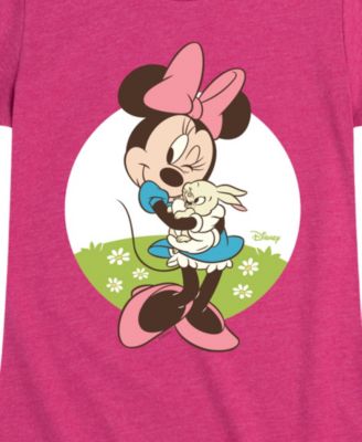 Big Girls Minnie Bunny Easter Graphic Short Sleeve T-Shirt