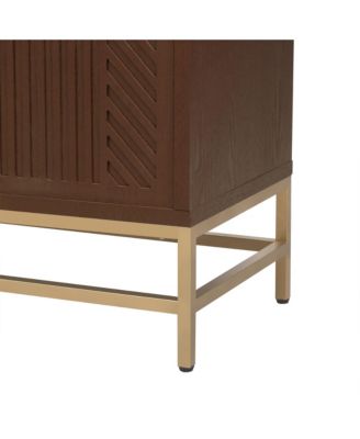 Retro Sideboard with Adjustable Shelves and Metal Accents