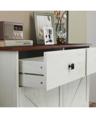 Streamdale Farmhouse Double Tilt-Out Trash Cabinet with Hideaway Drawer