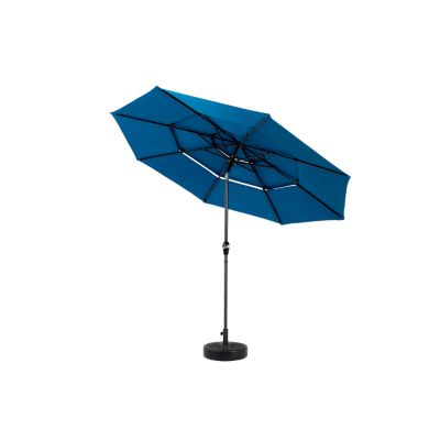 Streamdale 10ft 3-Tier Auto-Tilt Patio Umbrella (Dark Blue)