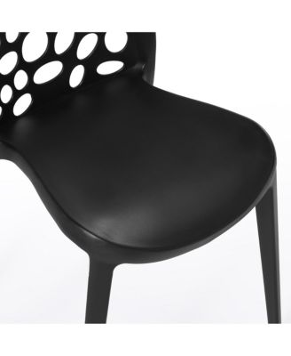 Outdoor Modern Stackable Patio Dining Chairs (Set of 2)