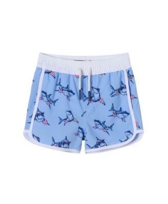 Toddler/Child Boys Navy Shark Graphic Rashguard Set