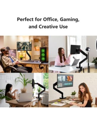 MS05 Single Mount Stand Arm, Supports 22"- 40" monitors and 26 lbs, 360° Adjustable, standards 75x75mm/100x100mm, Clamp & Grommet Base