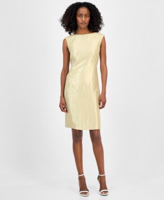 Anne Klein - Women's Boat-Neck Sleeveless Sheath Dress