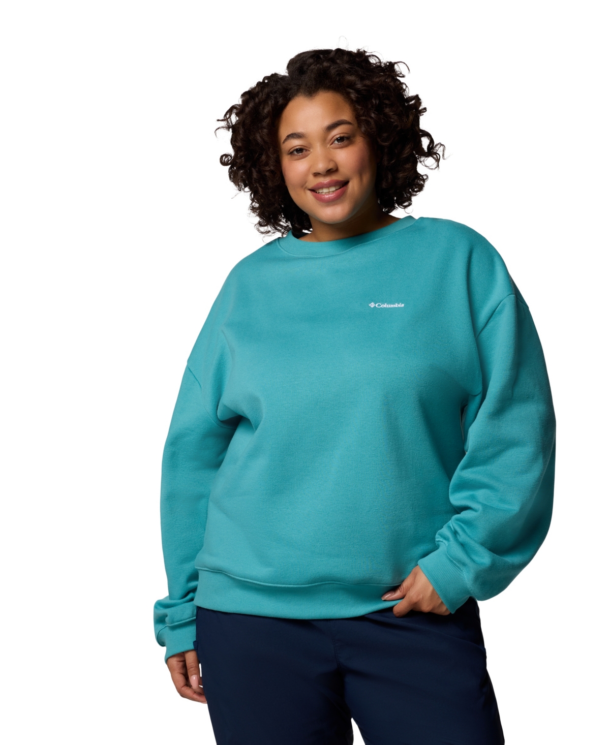 Plus Size Aldermore Crewneck Sweatshirt - Teal