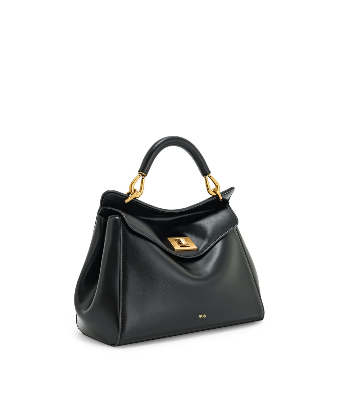 Женская сумка JW PEI Lucia Classic Top Small Satchel, цвет: Чёрный — фото 3