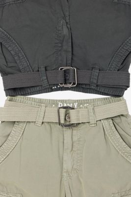 Big Boys 2 Pack Combo Belted Twill Cargo Shorts 8-18