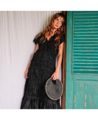 SOLO FIG Mini Jute Straw Bag With Gold chain