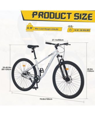 Streamdale 29 Inch Wheels Single Speed Mountain Bike, for Men Women Boys and Girls, Front Suspension,Steel Frame