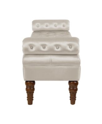 Velvet Upholstered Bench for Bedroom and Entryway
