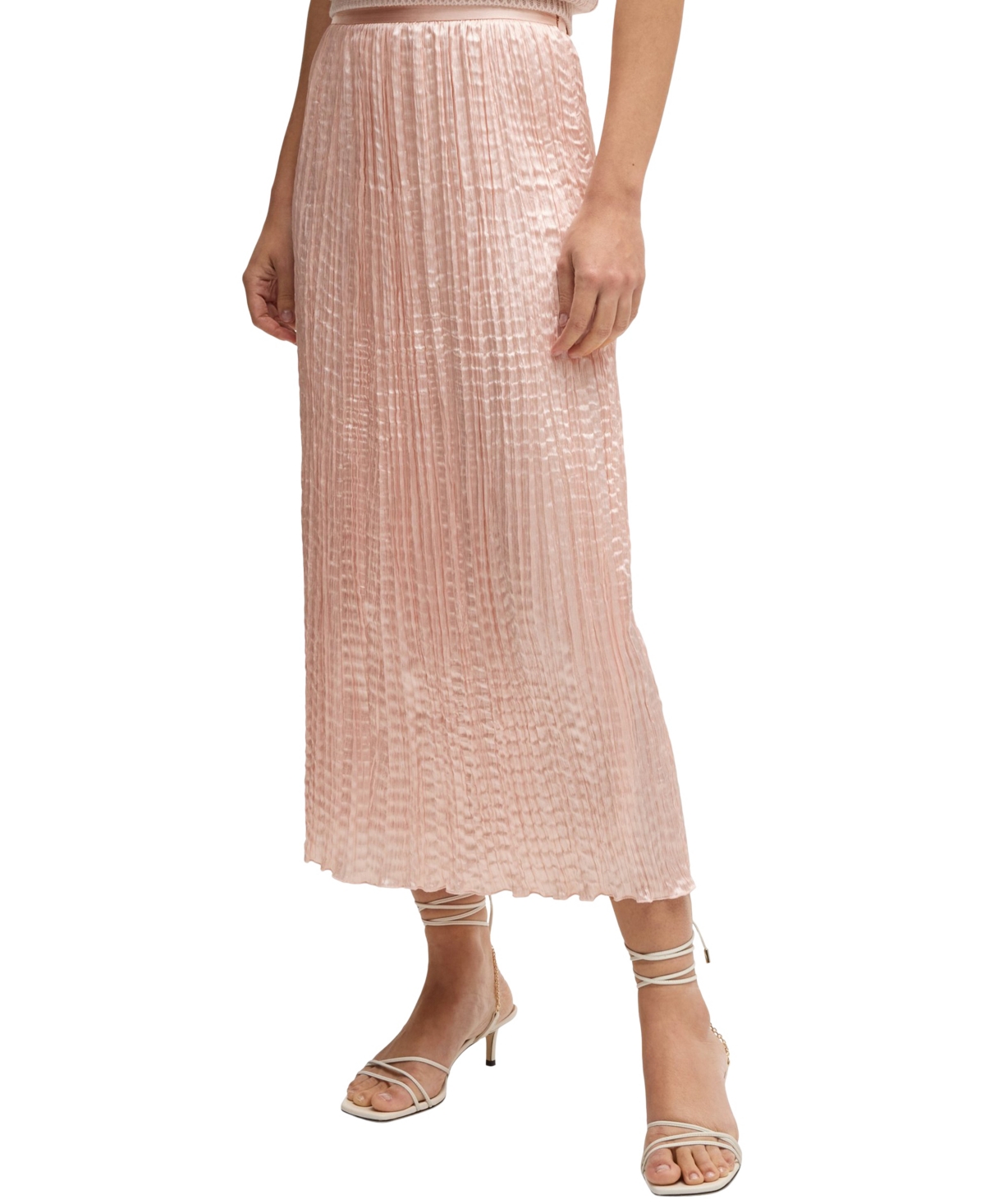 Boss by Hugo Boss Women's Crinkle Plisse Skirt - Open Pink