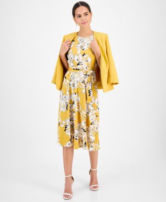 Kasper Women's Floral-Print Sleeveless Fit & Flare Dress