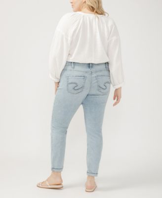 Plus Size Girlfriend Mid Rise Skinny Leg Jeans