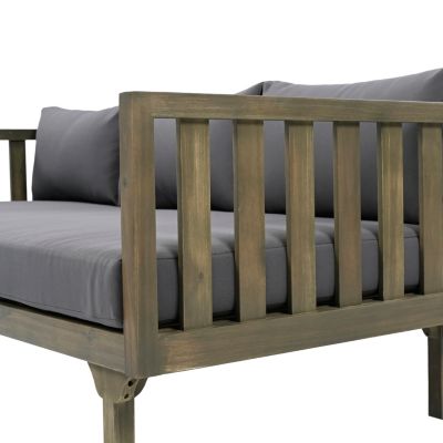 Streamdale Acacia Wood Daybed Durable, Water-Resistant, Classic Slat Paneling Design