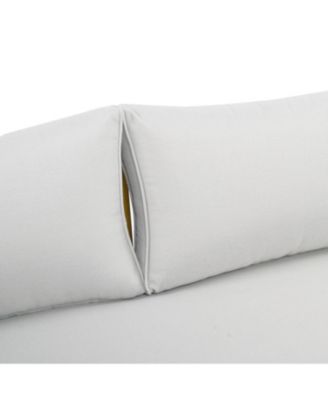 Streamdale Acacia Wood Daybed with Water-Resistant Cushions and Rattan Armrests