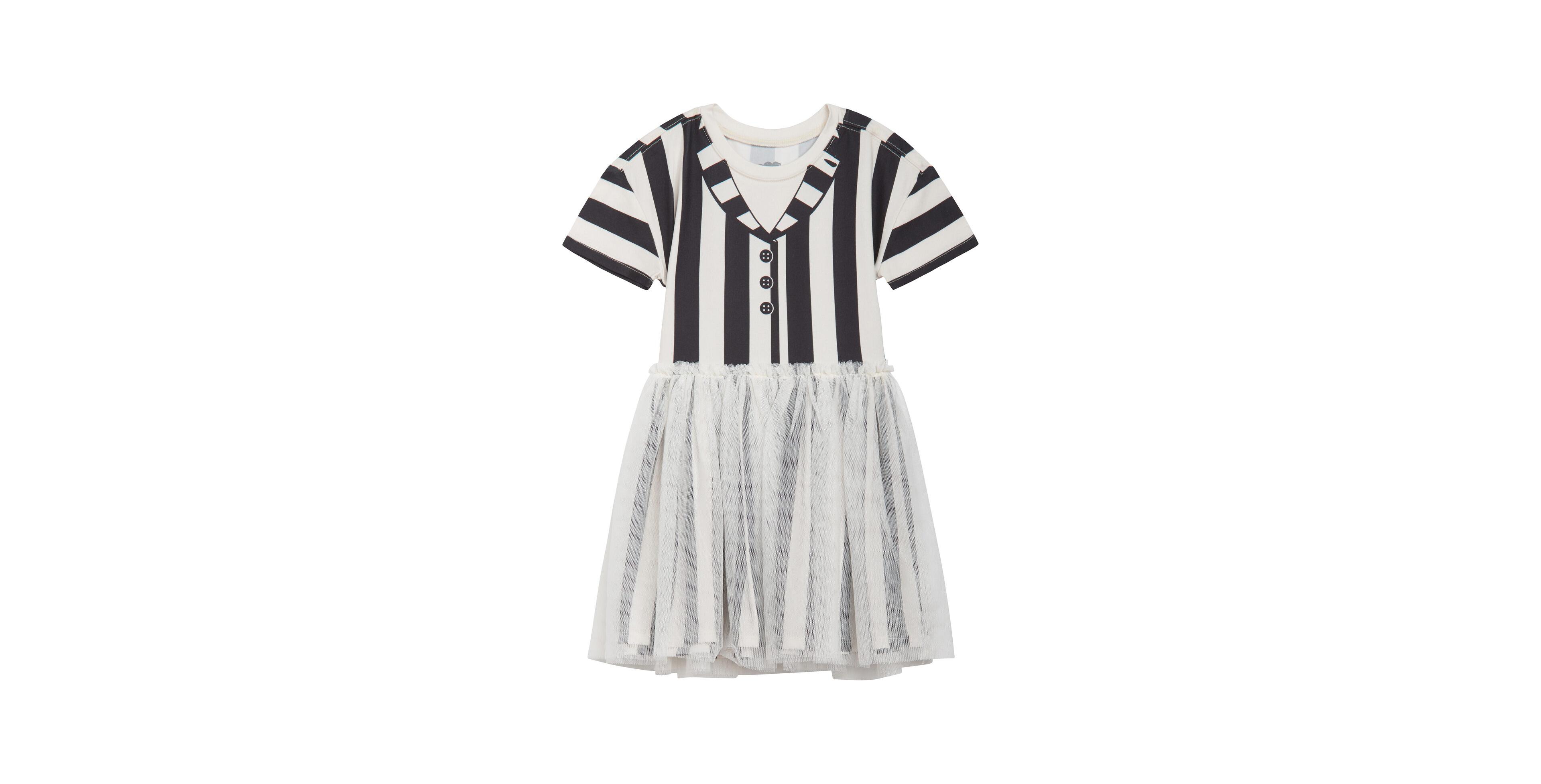 Beetlejuice Toddler Girls Drop Shoulder Cosplay Tulle Dress to