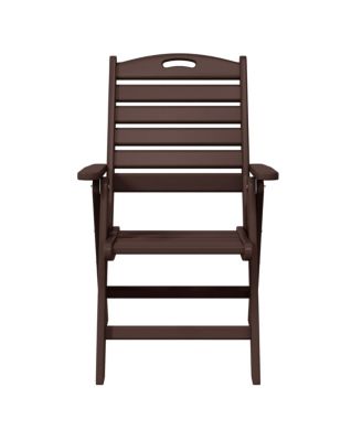 HDPE Adjustable Highback Folding Patio Dining Chair