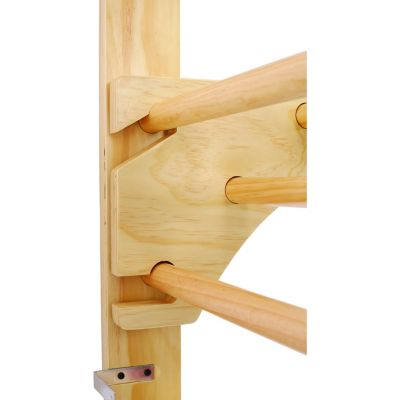 Streamdale Wooden Swedish Ladder, Stall Bars Set for Physical Therapy & Gymnastics (with Adjustable Pull-up Bar)