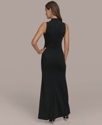【Donna Karan New York】Hardware Halter Neck Sleeveless Gown Donna Karan New York Women's Hardware Halter Neck Sleeveless