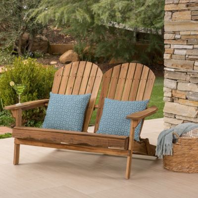 Streamdale Acacia Wood Outdoor Adirondack Loveseat Timeless Style and Comfort