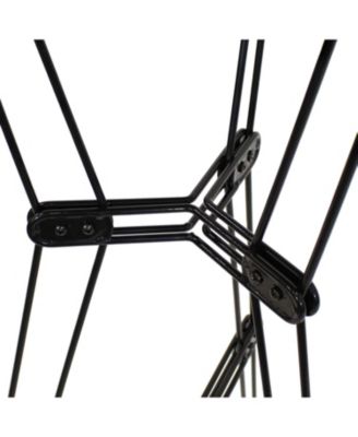 Indoor Modern Furniture Steel Wire Bar Table with Faux Woodgrain Tabletop - Brown