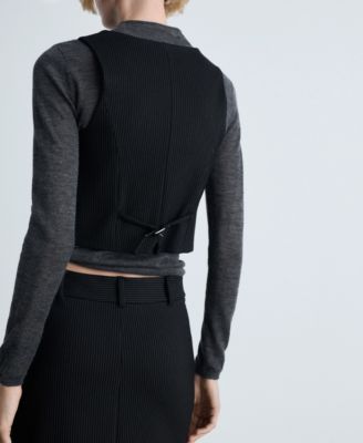 Women's Pinstriped Suit Vest