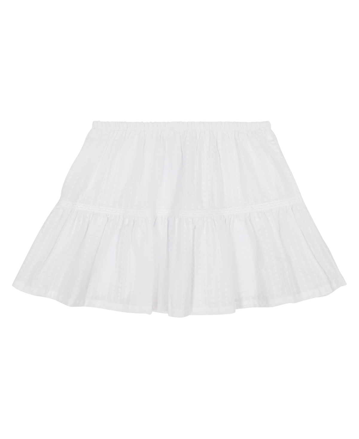 Shop Calvin Klein Big Girls Seersucker Skort In White