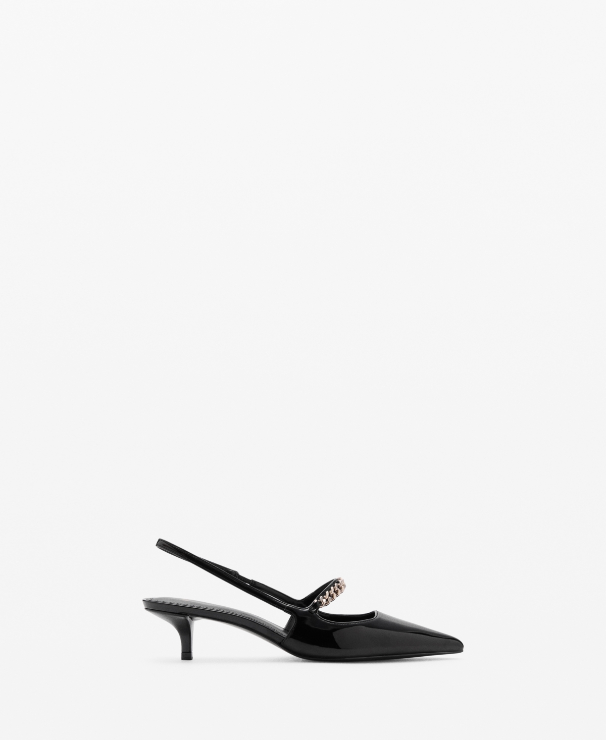 Mango High Heel Shoes With Link Straps Black In Black