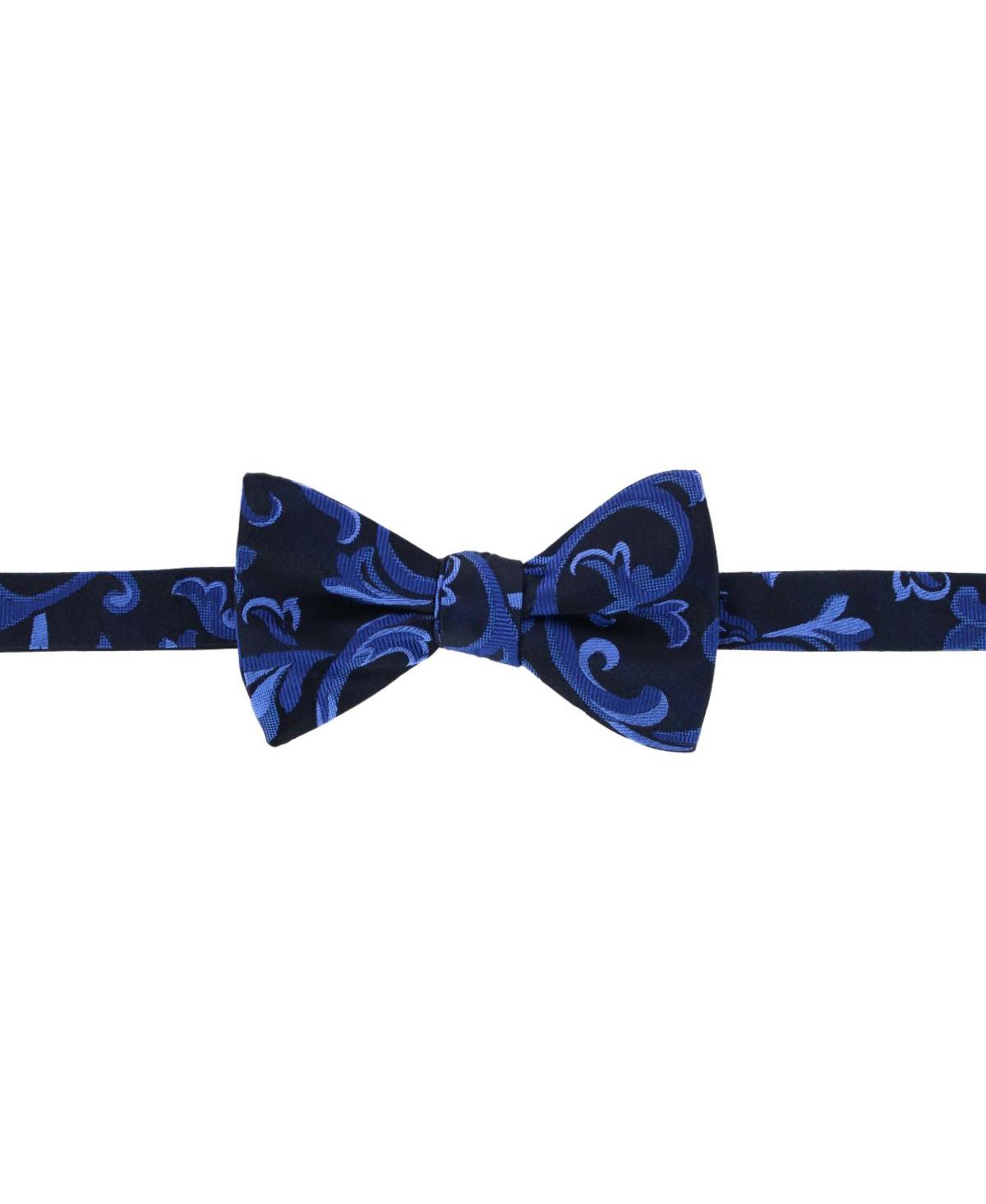 Men's Christian the Romantic Brocade Silk Bow Tie - Royal blue
