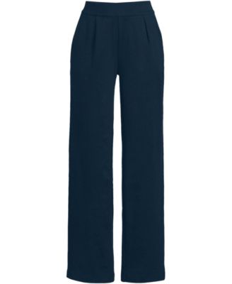 Women's Sport Knit High Rise Pleated Wide Leg Pants