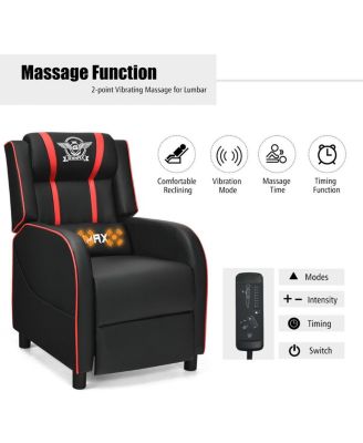 Massage Racing Gaming Single Recliner Chair