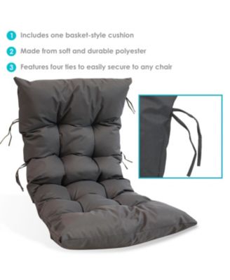 Outdoor Egg Chair Polyester Replacement Cushion - Gray 27.25" W x 47" D x 6" H