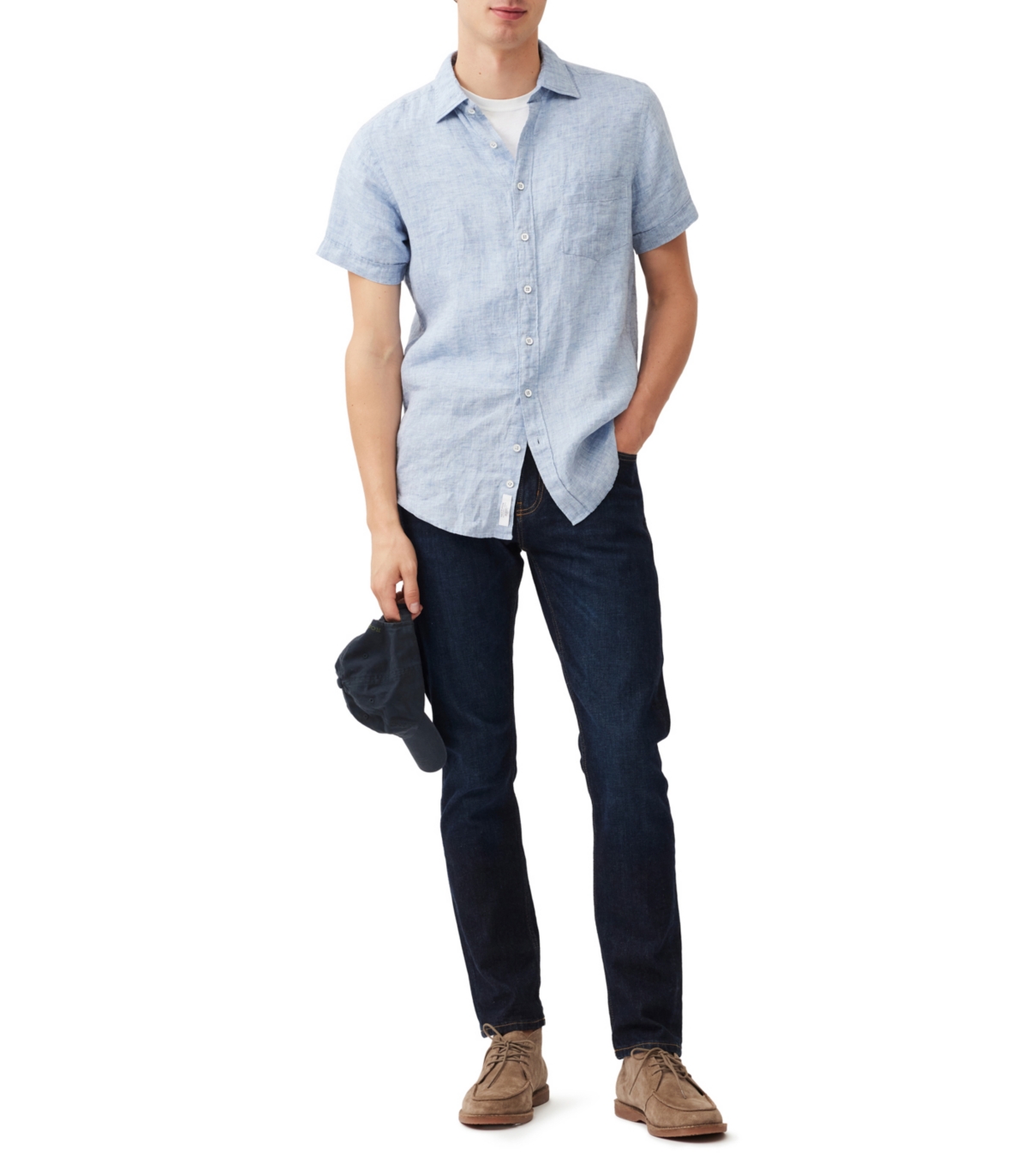 Rodd & Gunn Palm Beach Short Sleeve Slim Fit Shirt In Blue