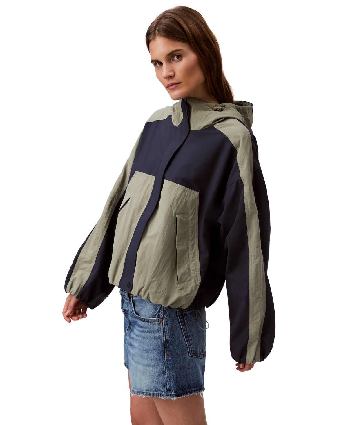 CALVIN KLEIN JEANS EST.1978 WOMEN'S RIPSTOP RELAXED JACKET 