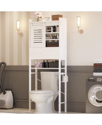Over The Toilet Storage Rack with Cabinet and Drawer