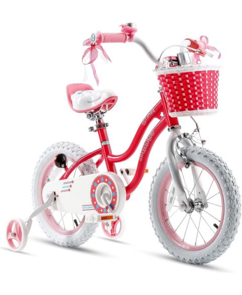 Детская игрушка RoyalBaby Stargirl 12" Bicycle with Training Wheels and Front Basket, от 3 лет