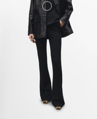 MANGO - Women's High-Waisted Flared Trousers