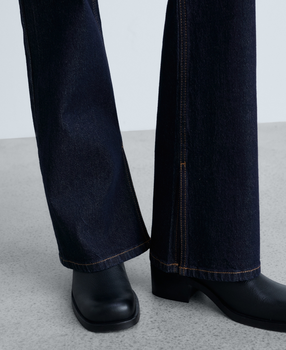 Mango Brigitte High Waist Wide Leg Jeans In Open Blue