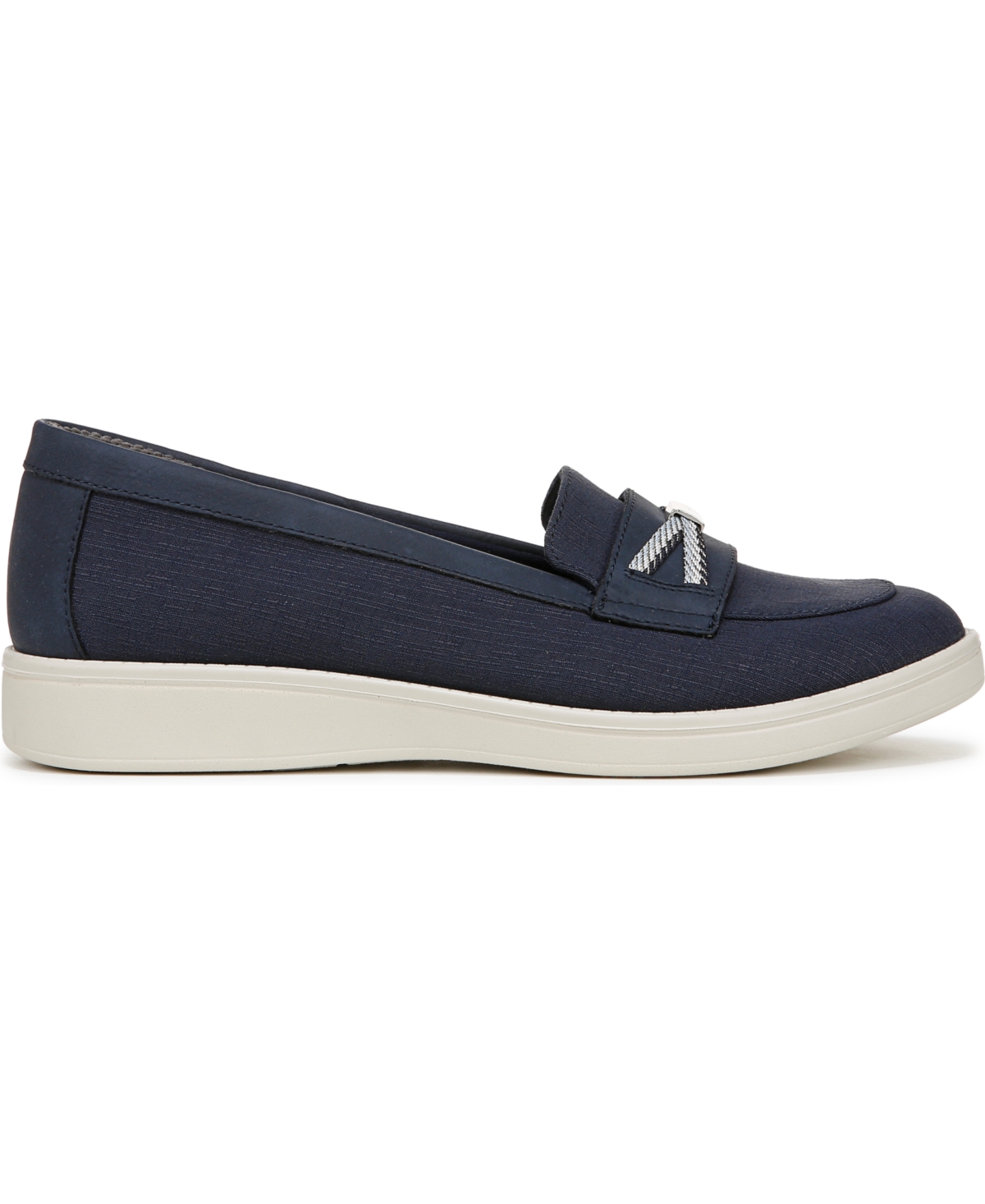 Bzees All Aboard Boat Shoe In Navy Blazer Stretch Fabric