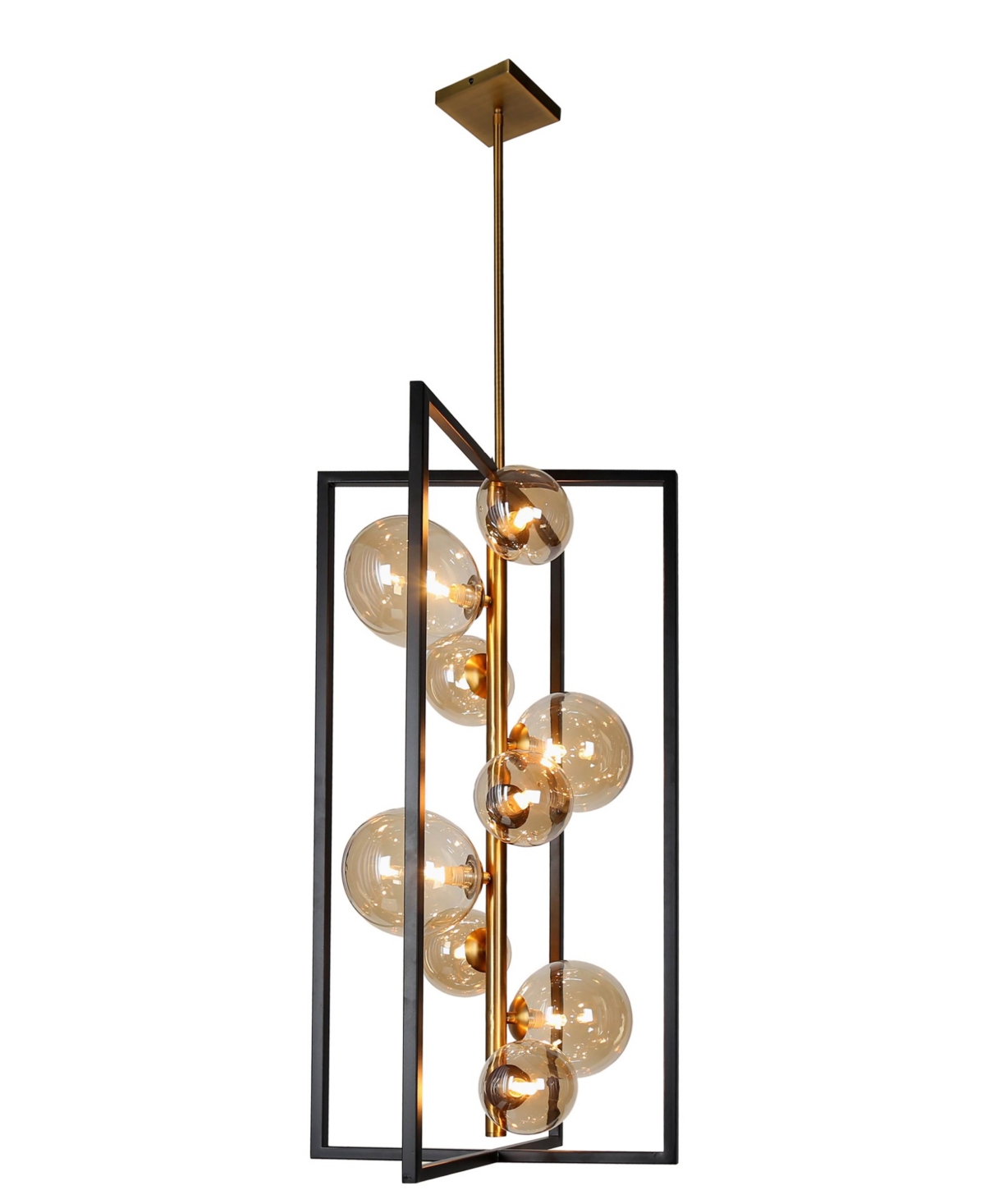 Dainolite 29.50" Metal Glasgow 9 Light Pendant - Vintage Bronze