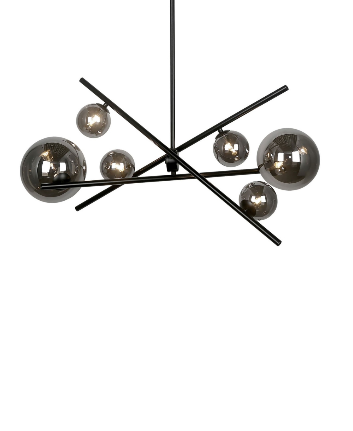 Dainolite Pamela 6-light Horizontal Chandelier In Matte Black