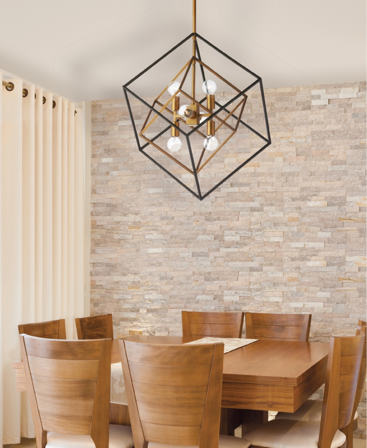 Dainolite 24" Metal Kappa 6 Light Led Pendant In Vintage Bronze